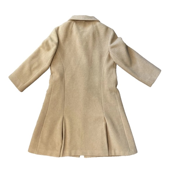 Vintage Amicale California Camel Hair OverCoat Trench Women's Gold Button Front - Picture 3 of 8